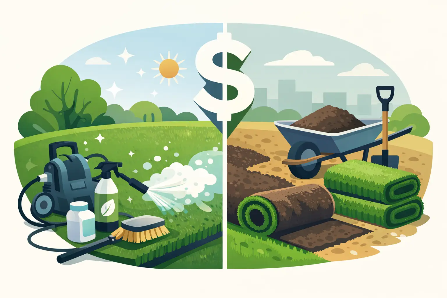 Artificial Turf Cleaning vs Replacement Costs