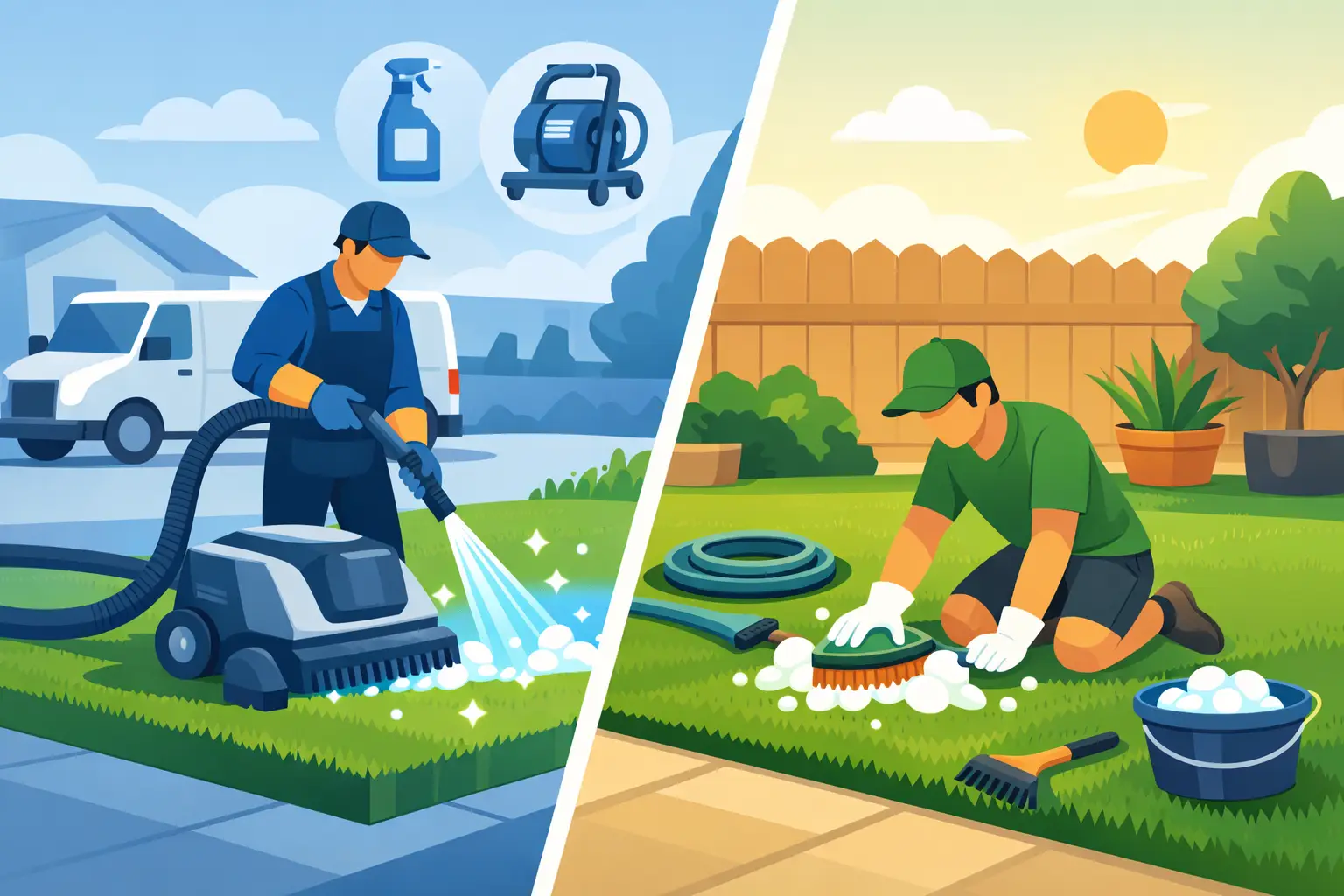 Professional Turf Cleaning vs DIY