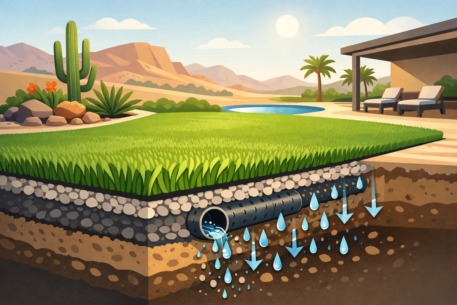 Artificial Grass Drainage Guide for Arizona Yards