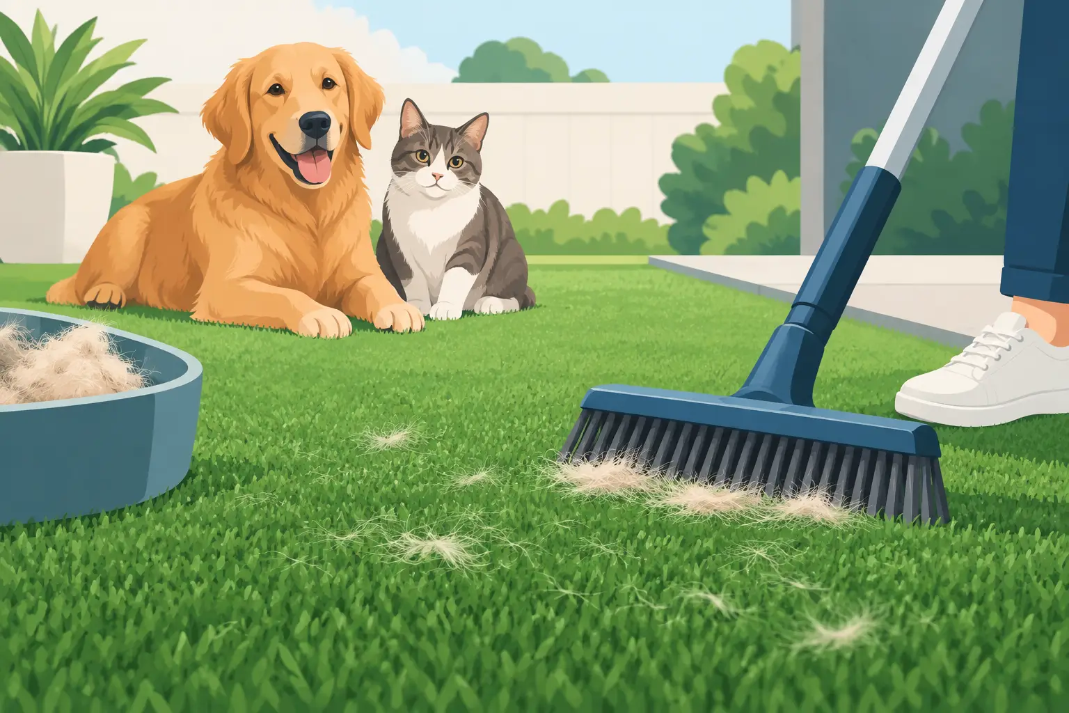 How to Clean Pet Hair From Turf Without Damage